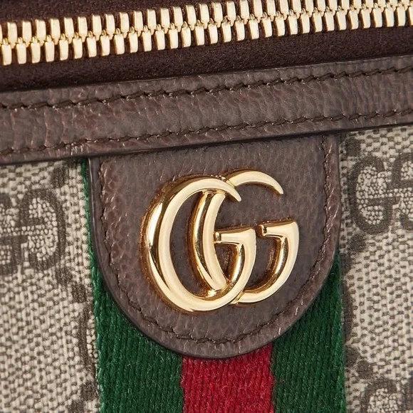 Gucci Beige and Brown Monogram Toiletry Bag - Picture 5 of 7